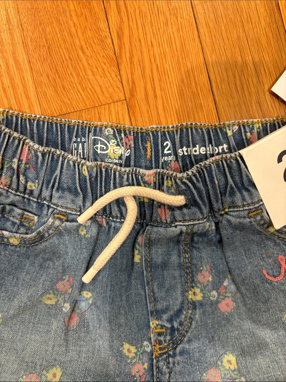 GAPx Disney Denim Floral Girls' Shorts - Minnie Mouse